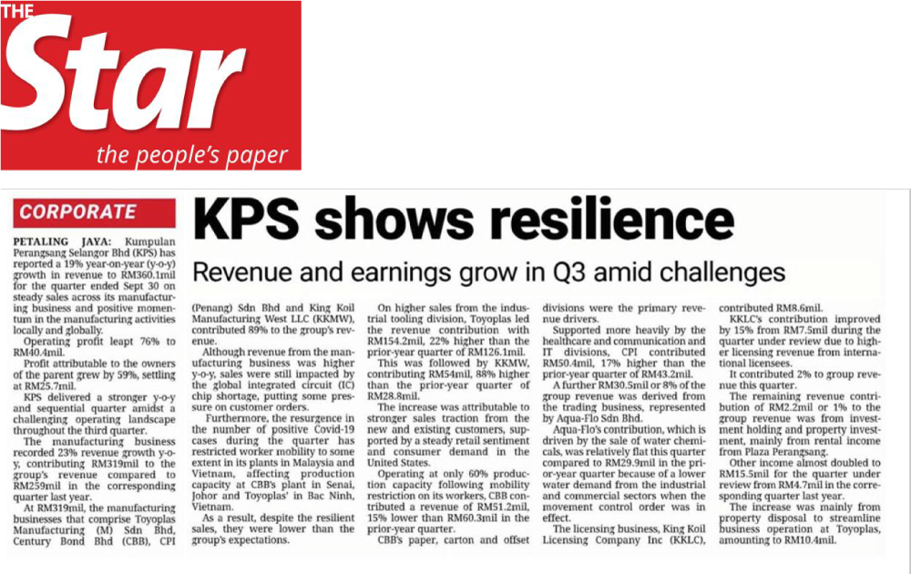 The Star KPS shows resilience 291121