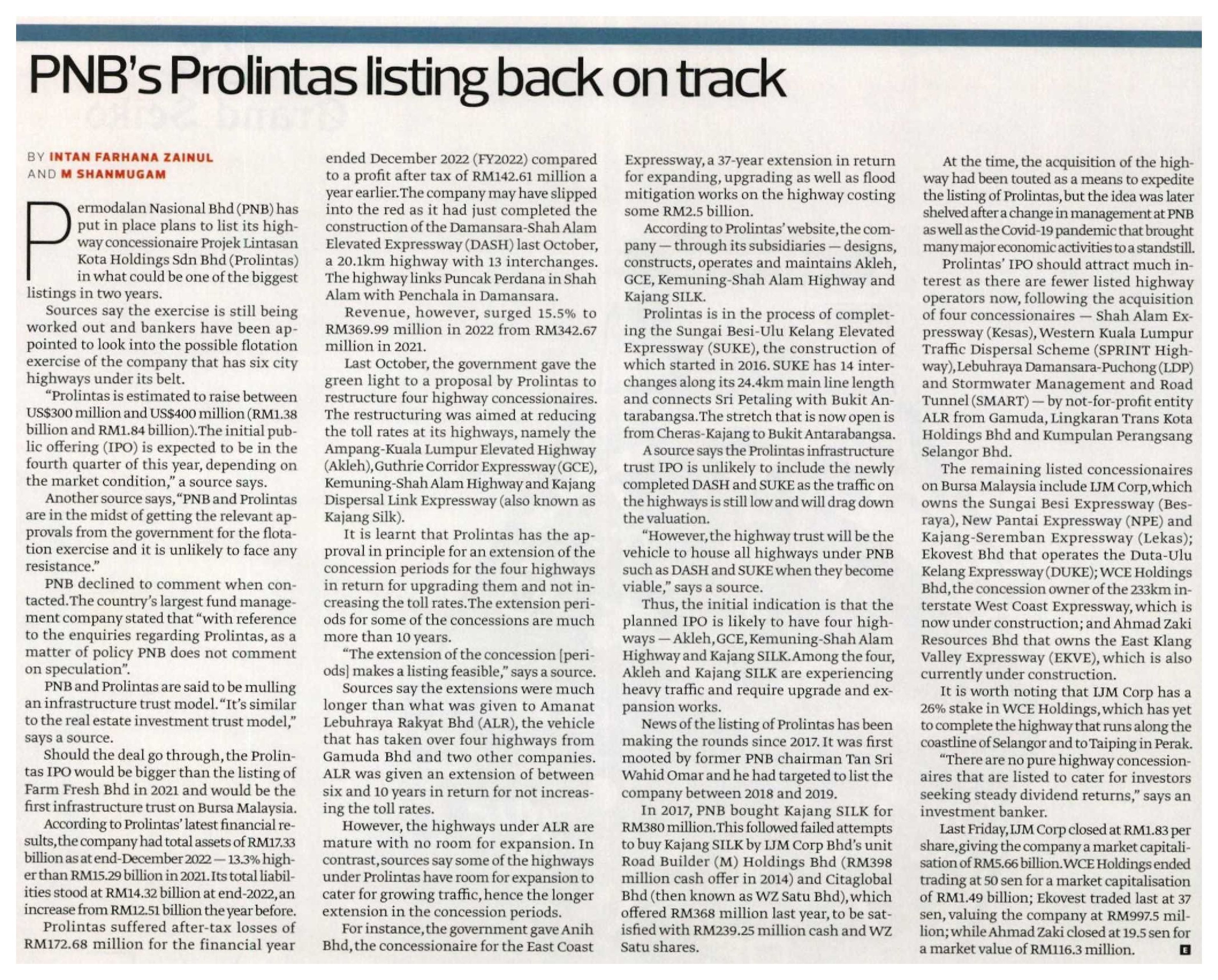 12June TheEdge PNB's Prolintas listing back on track