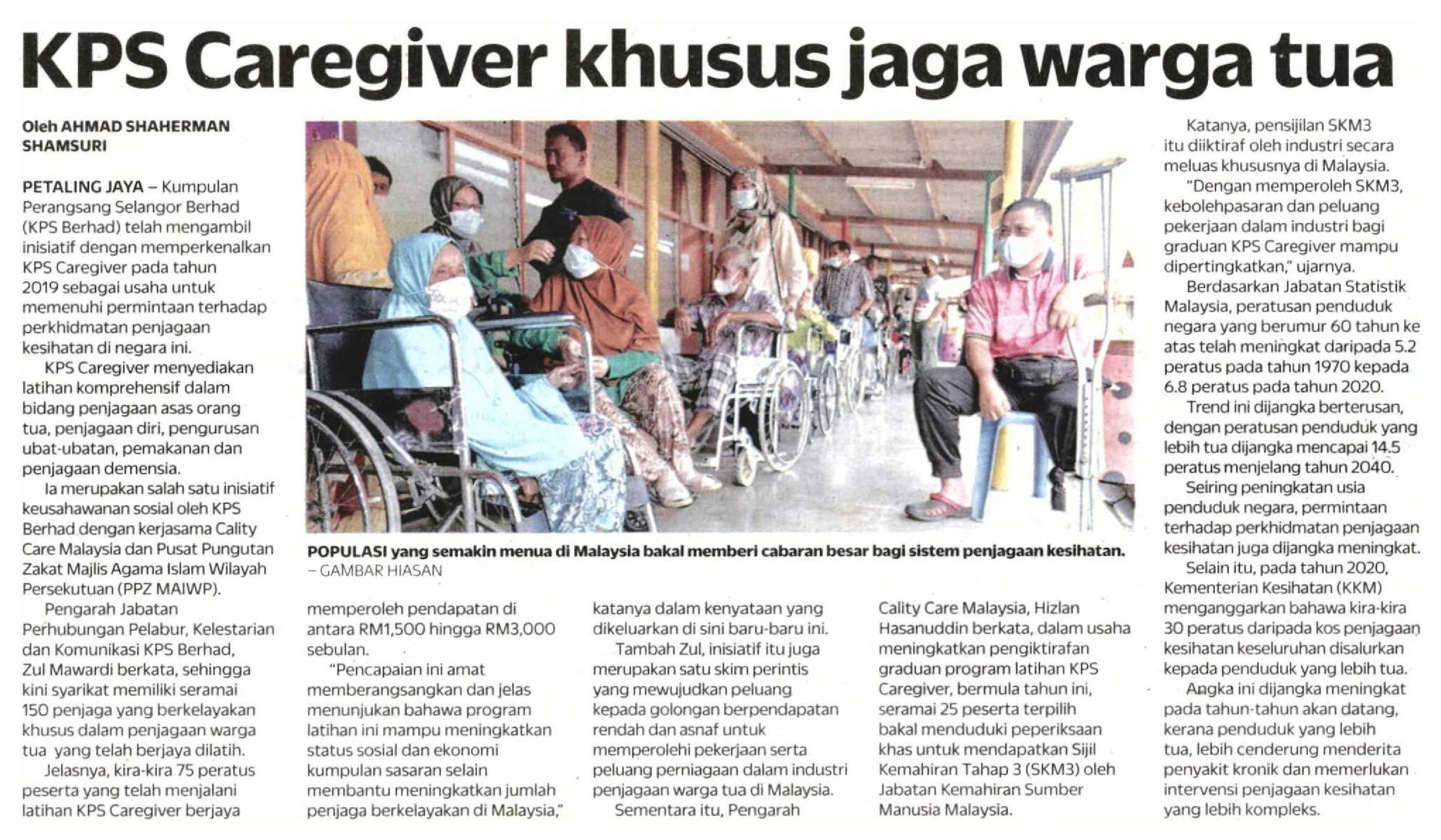 20July Kosmo KPS Caregiver khusus jaga warga tua