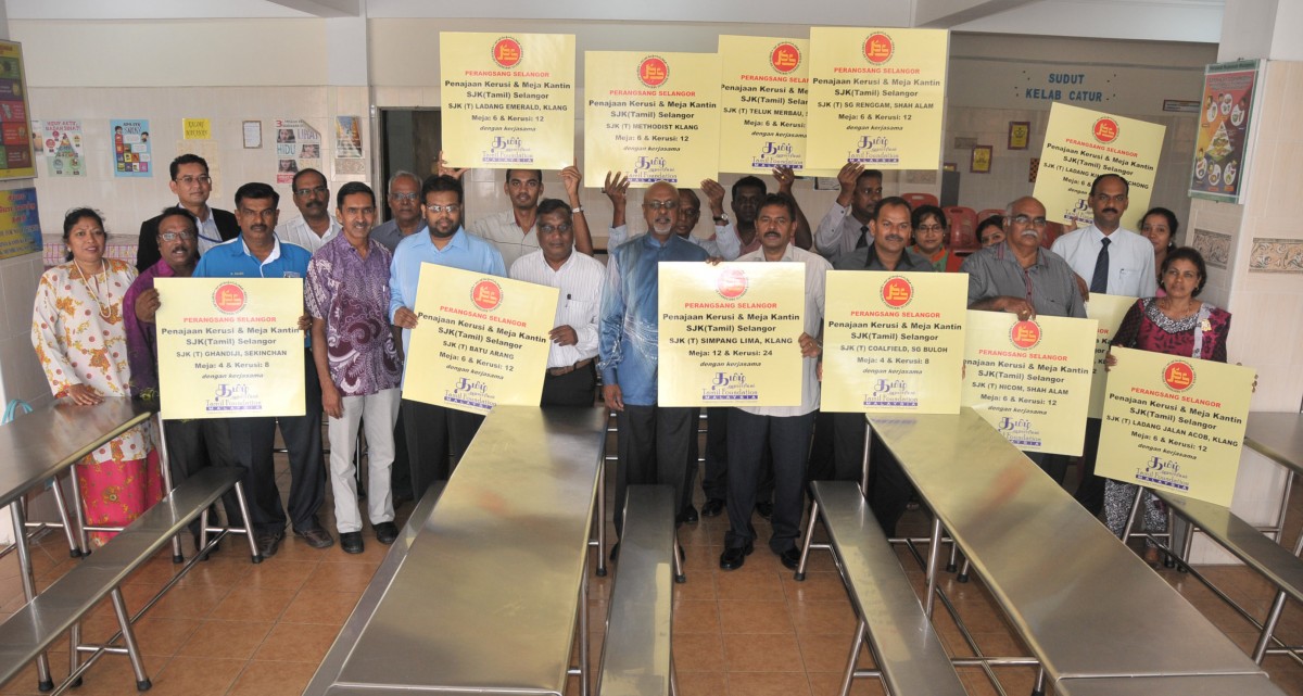 Perangsang Selangor Sponsored Canteen Equipment To Tamil Primary Schools In Selangor